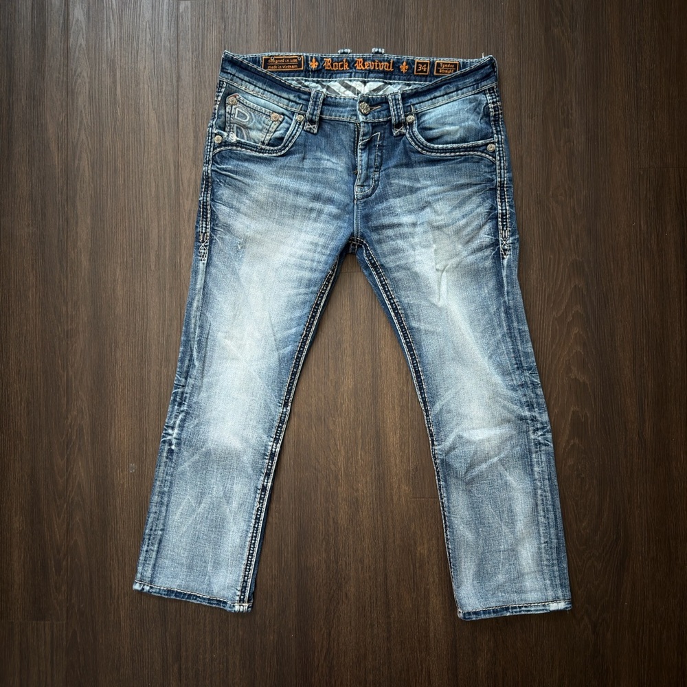Rock Revival Light Blue Men's Jeans - 34
